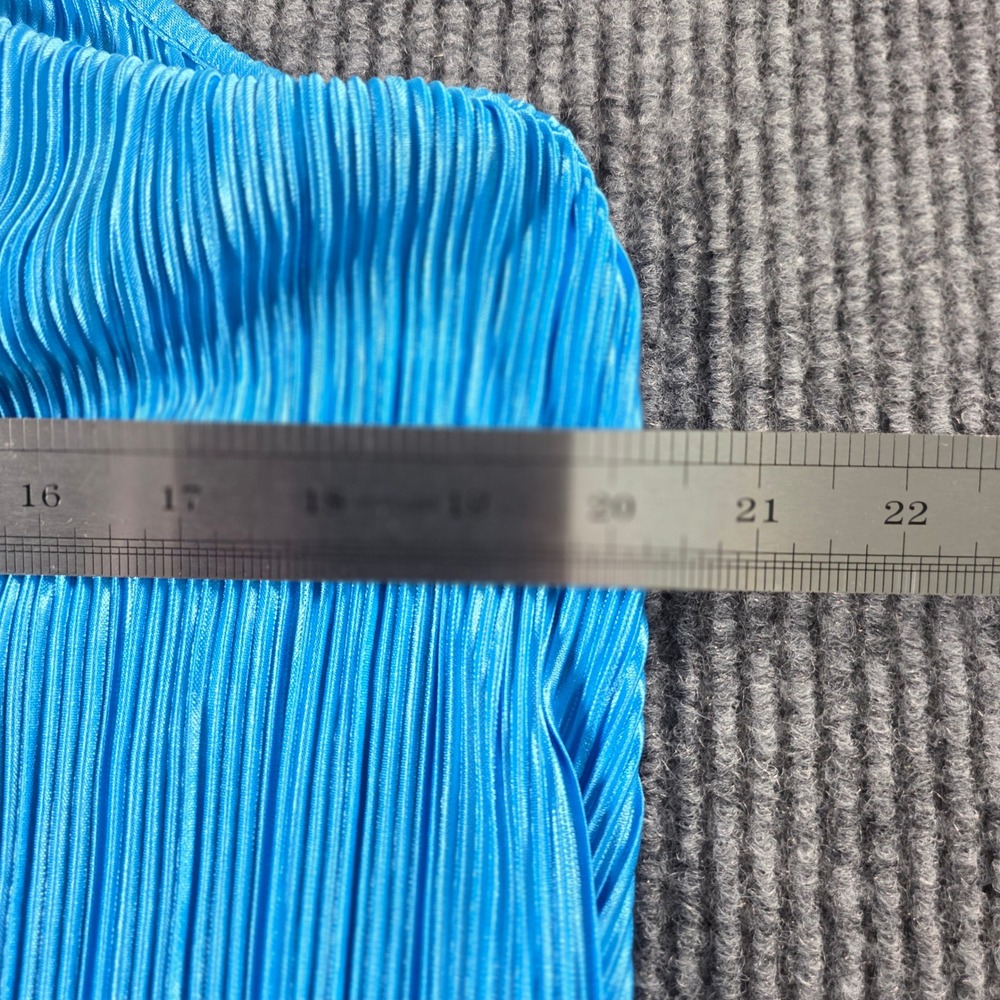 Steve Madden Ada Dress Aruba Blue Pleated Halter Mini Dress BN108767 Womens M - Picture 4 of 7